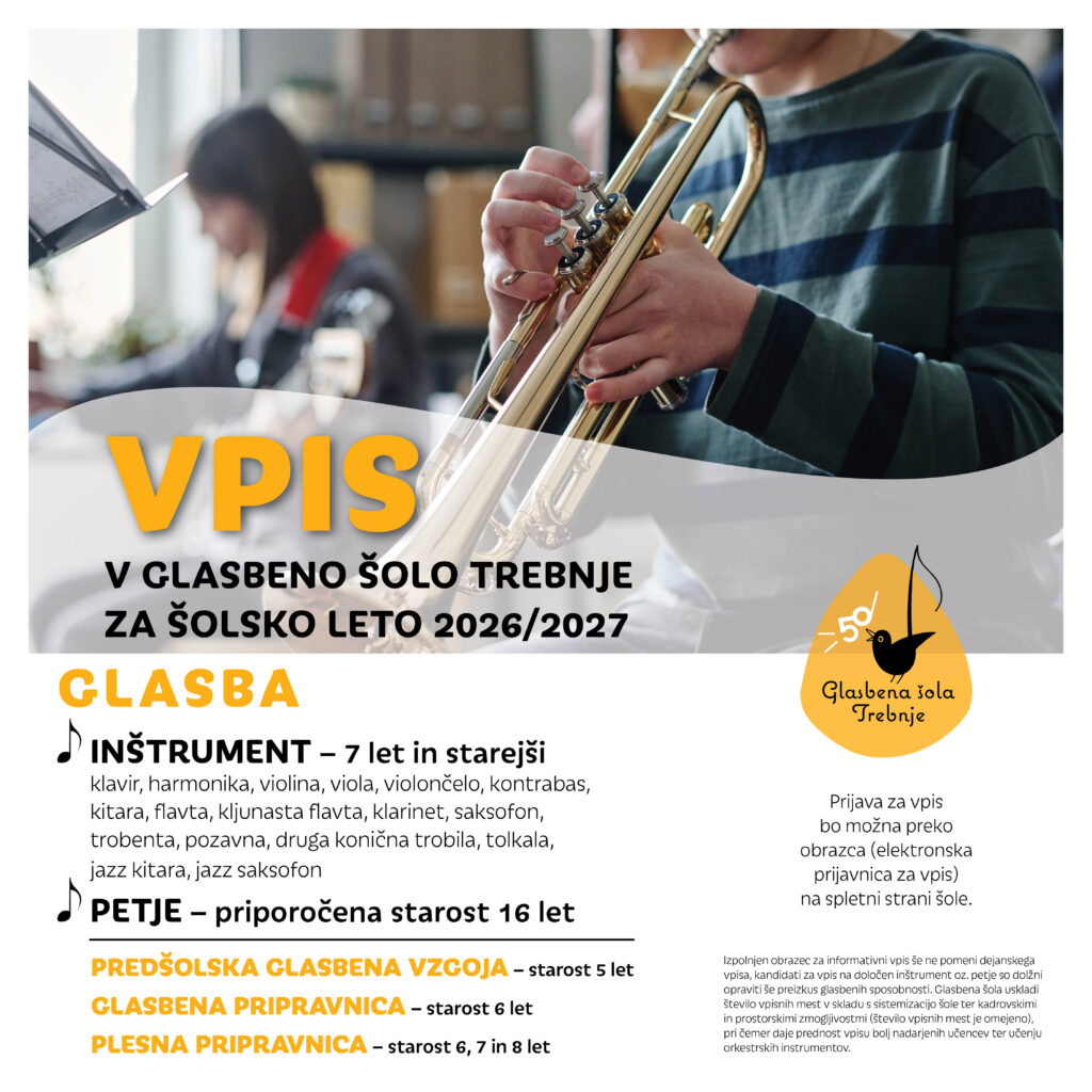 Vabilo k pisu GŠ Trebnje - letak